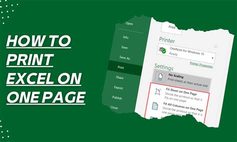 How to Print Excel on One Page: Tips and Strategies for Efficient Printing